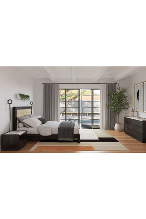 Modern European furniture - Acacia Veneer 2-Drawer Nightstand - www.oroa.com