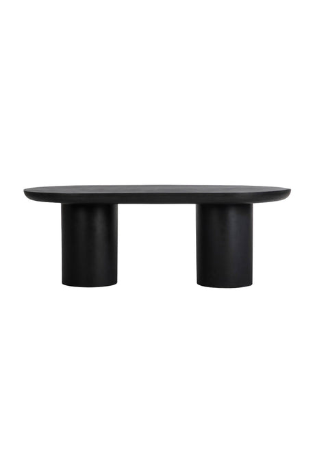 Modern European furniture - Black Indoor/Outdoor Oval Dining Table - www.oroa.com