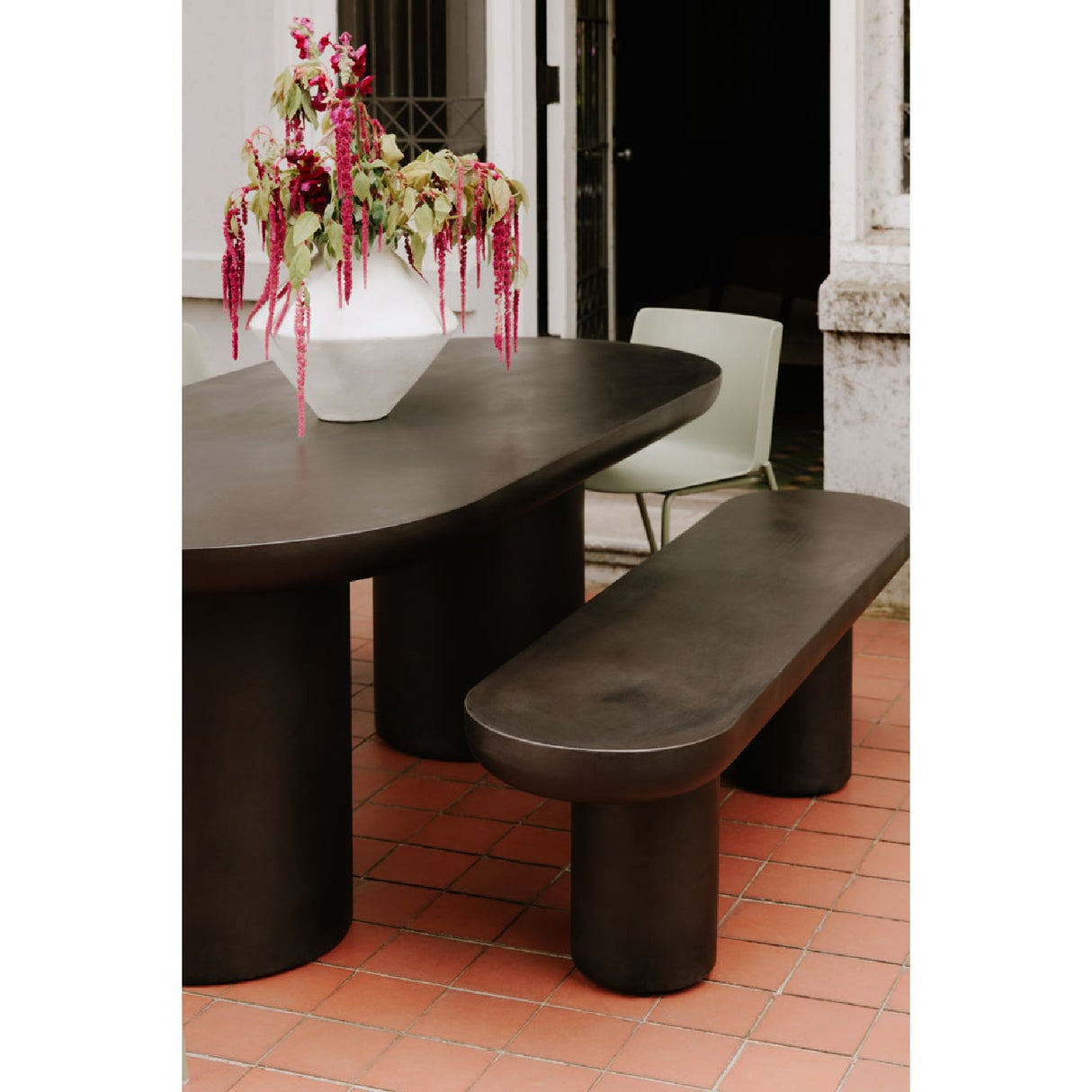   Modern European furniture - Black Indoor/Outdoor Oval Dining Table - www.oroa.com | Oroa.com