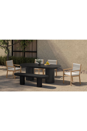   Modern European furniture - Black Indoor/Outdoor Oval Dining Table - www.oroa.com | Oroa.com