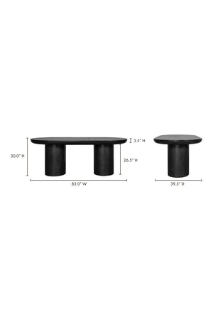   Modern European furniture - Black Indoor/Outdoor Oval Dining Table - www.oroa.com | Oroa.com