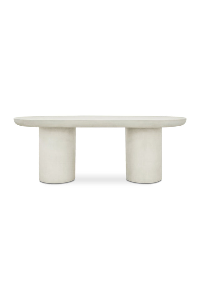 Modern European furniture - Cream Concrete Dining Table - www.oroa.com