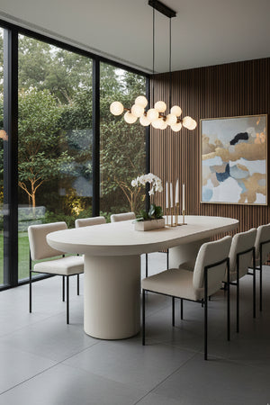   Modern European furniture - Cream Concrete Dining Table - www.oroa.com | Oroa.com