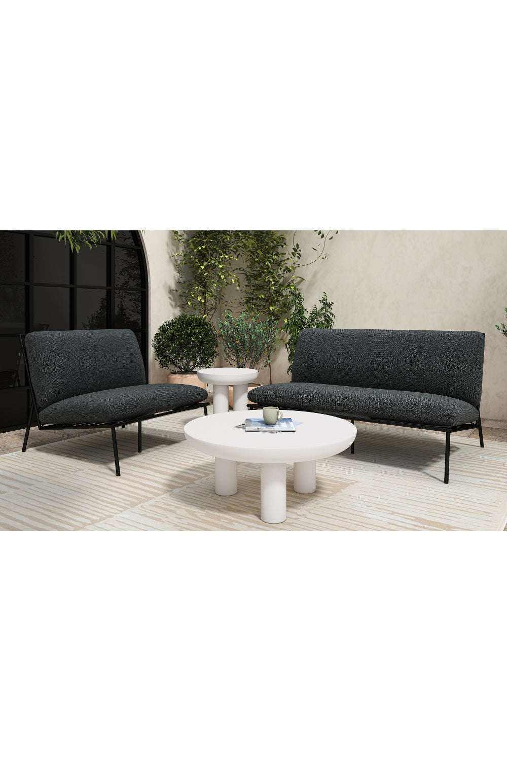 Modern European furniture - Indoor/Outdoor Concrete Side Table - www.oroa.com