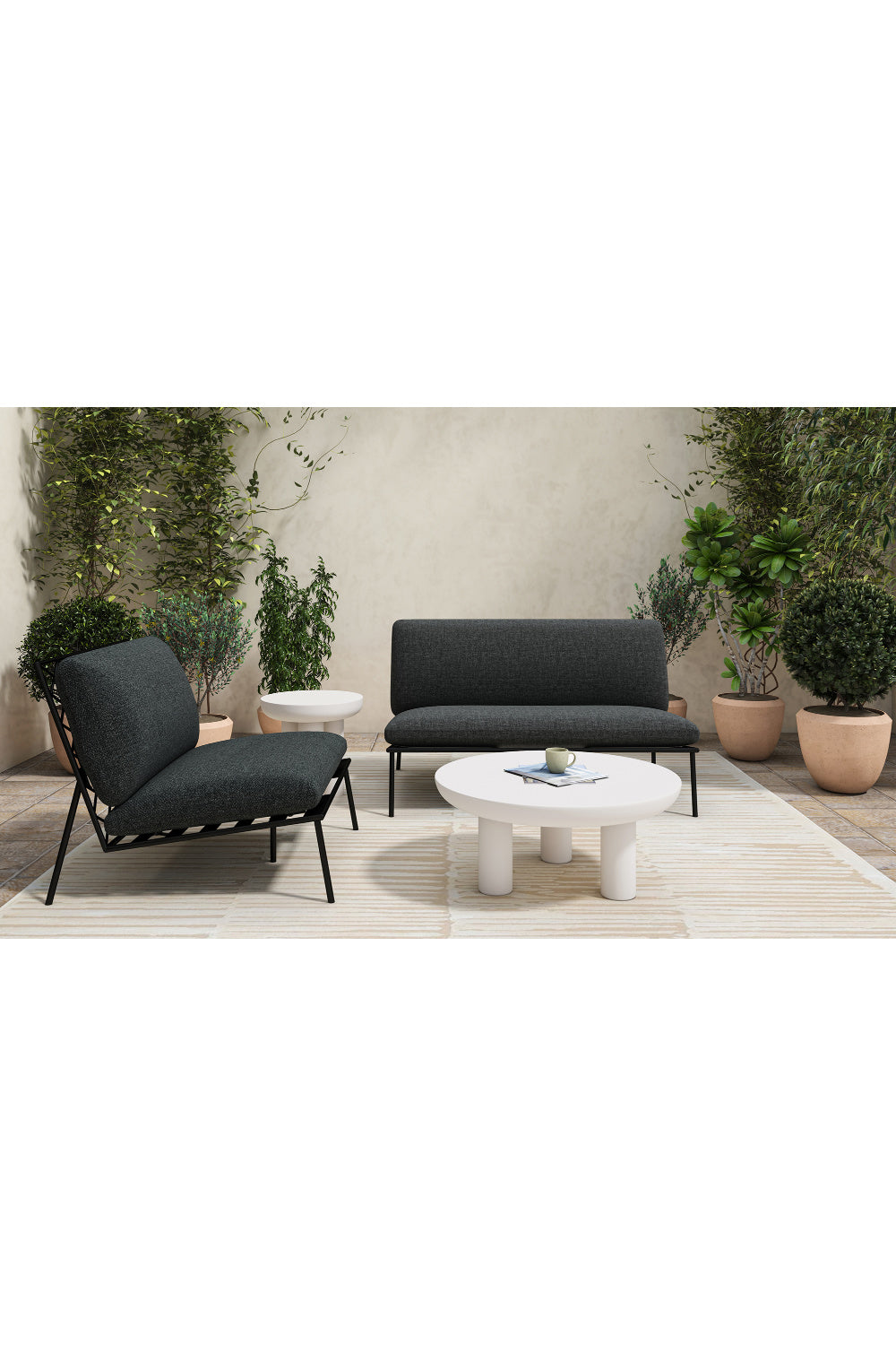 Modern European furniture - Indoor/Outdoor Concrete Side Table - www.oroa.com