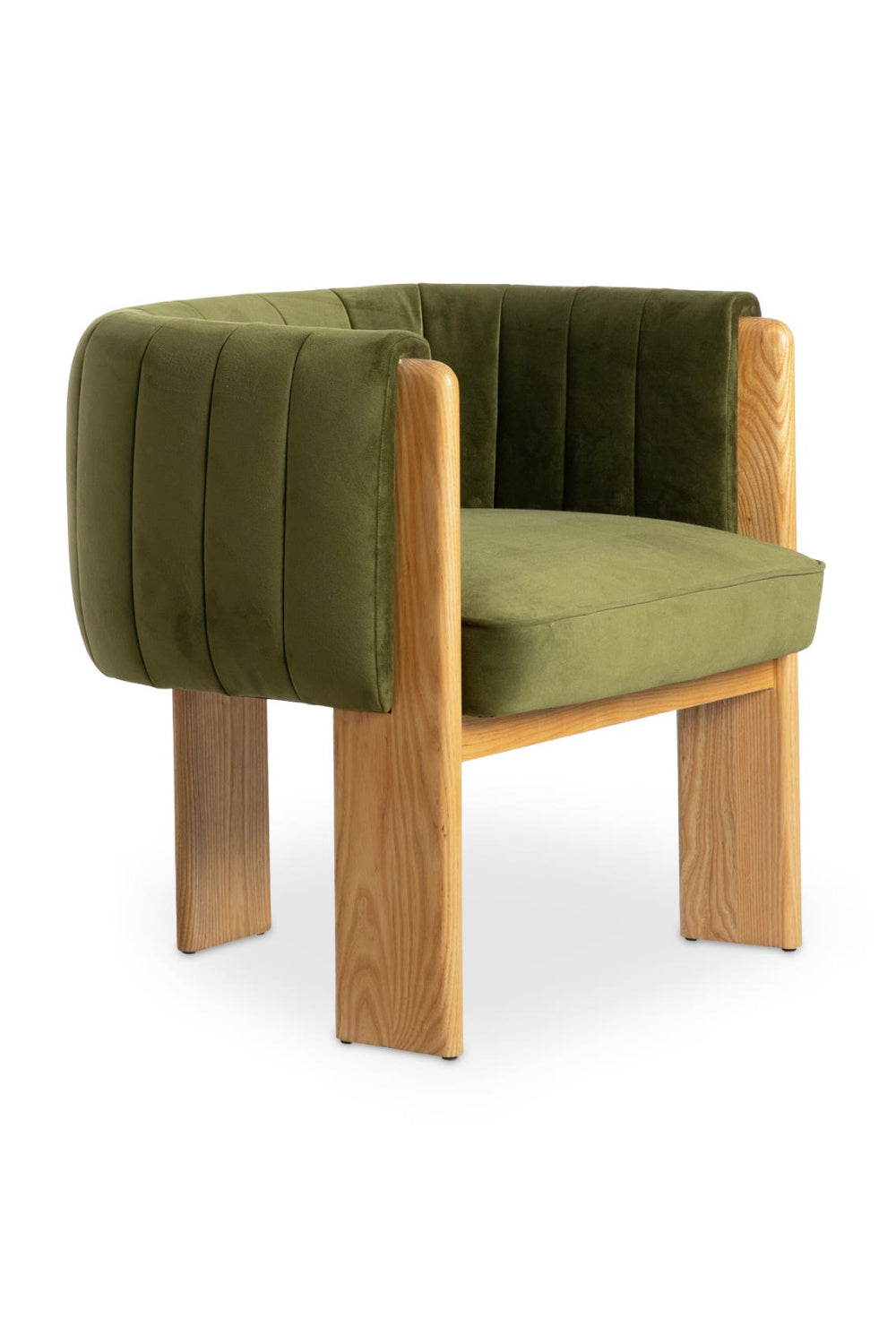   Green Curved Accent Chair | Oroa.com