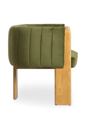   Green Curved Accent Chair | Oroa.com
