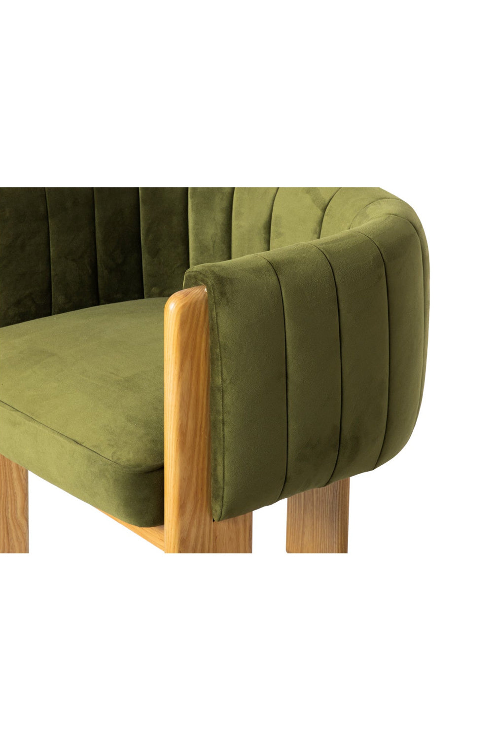   Green Curved Accent Chair | Oroa.com