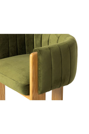   Green Curved Accent Chair | Oroa.com