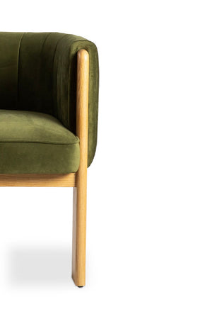   Green Curved Accent Chair | Oroa.com