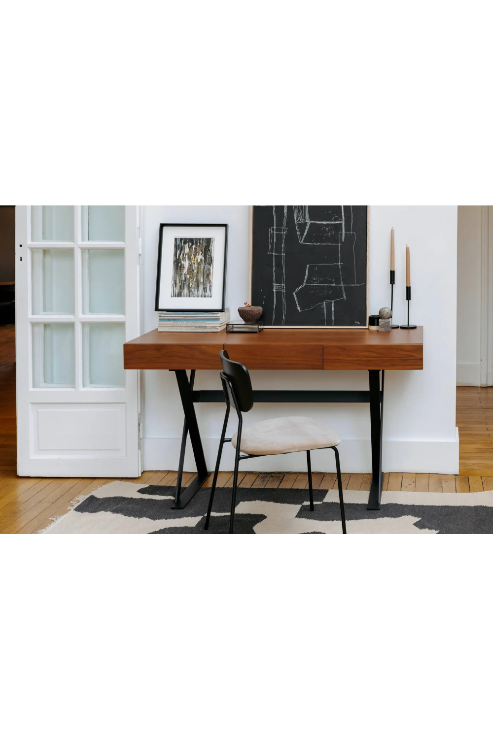 Grained Wood 3-Drawer Desk | NV Gallery Tuxedo | Oroa.com