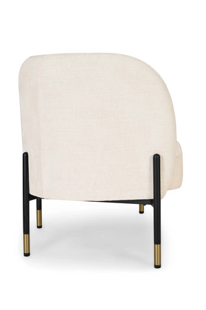 Cream Tweed Curved Accent Chair | NV Gallery Chuck | Oroa.com