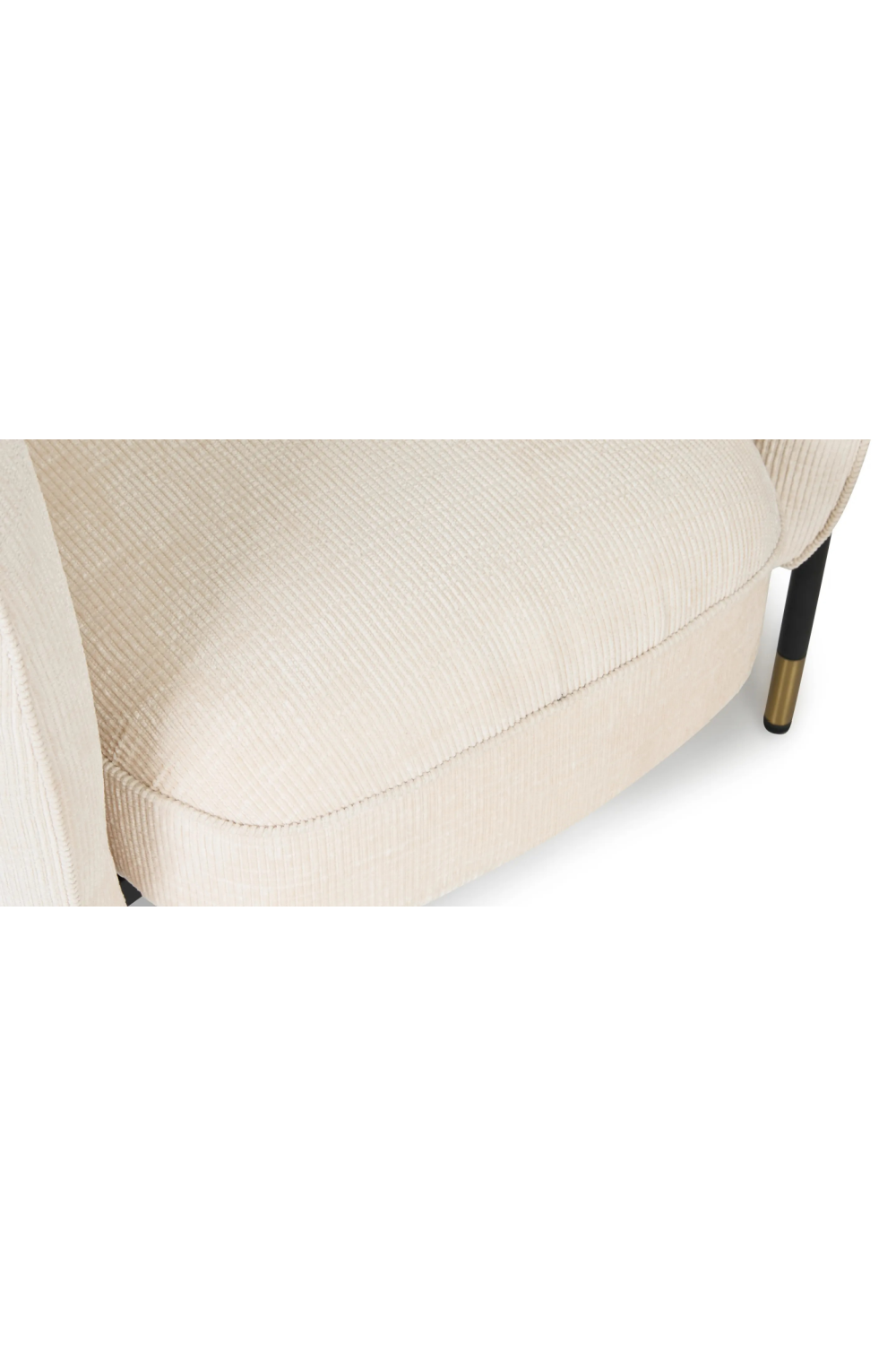 Cream Tweed Curved Accent Chair | NV Gallery Chuck | Oroa.com
