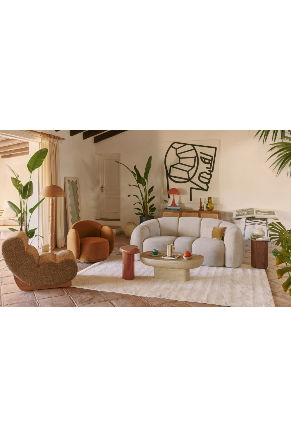 Rounded Legless Accent Armchair | NV Gallery Cocoon | Oroa.com