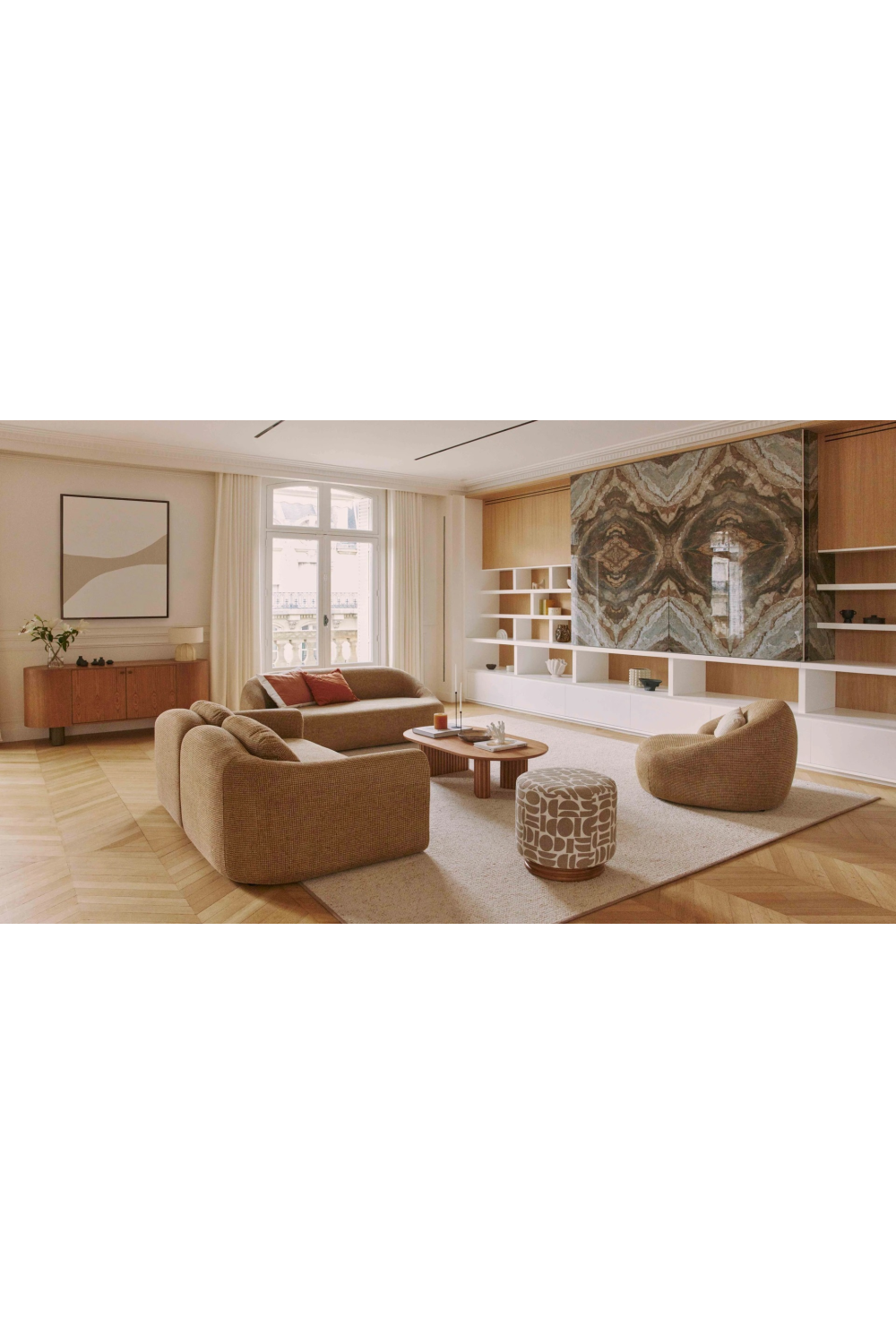 Rounded Asymmetrical Accent Chair | NV Gallery Neo | Oroa.com