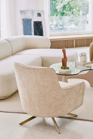 Padded Swivel Armchair S | NV Gallery Golden Gun | Oroa.com