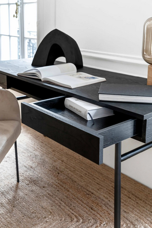 2-Drawer Walnut Desk | NV Gallery Solomon | Oroa.com