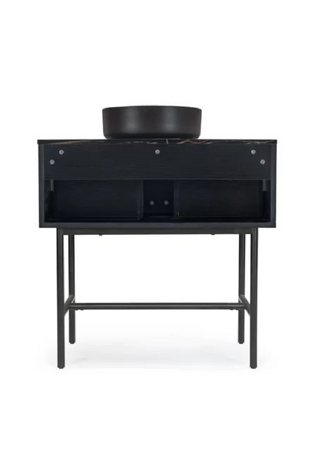 Black Striated Wood Vanity Unit | NV Gallery Division | Oroa.com