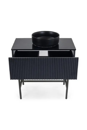 Black Striated Wood Vanity Unit | NV Gallery Division | Oroa.com