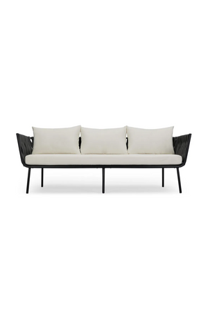 Black Rope 3-Seater Outdoor Sofa | NV Gallery Hamptons | Oroa.com