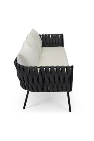 Black Rope 3-Seater Outdoor Sofa | NV Gallery Hamptons | Oroa.com