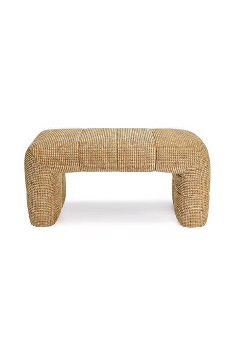 Yellow Tweed Upholstered Bench | NV Gallery Meeko | Oroa.com
