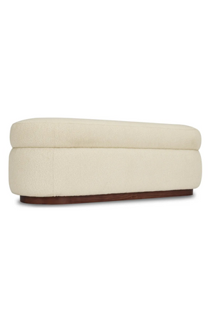 White Bouclé Bench | NV Gallery Mosso | Oroa.com