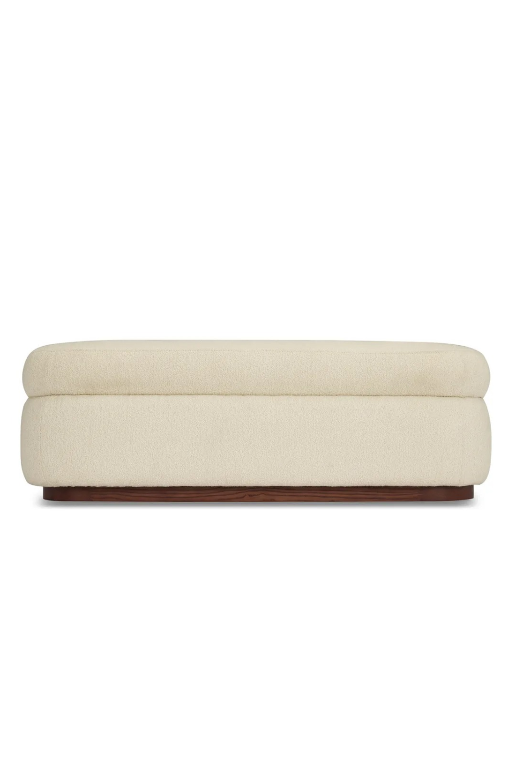 White Bouclé Bench | NV Gallery Mosso | Oroa.com