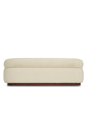 White Bouclé Bench | NV Gallery Mosso | Oroa.com