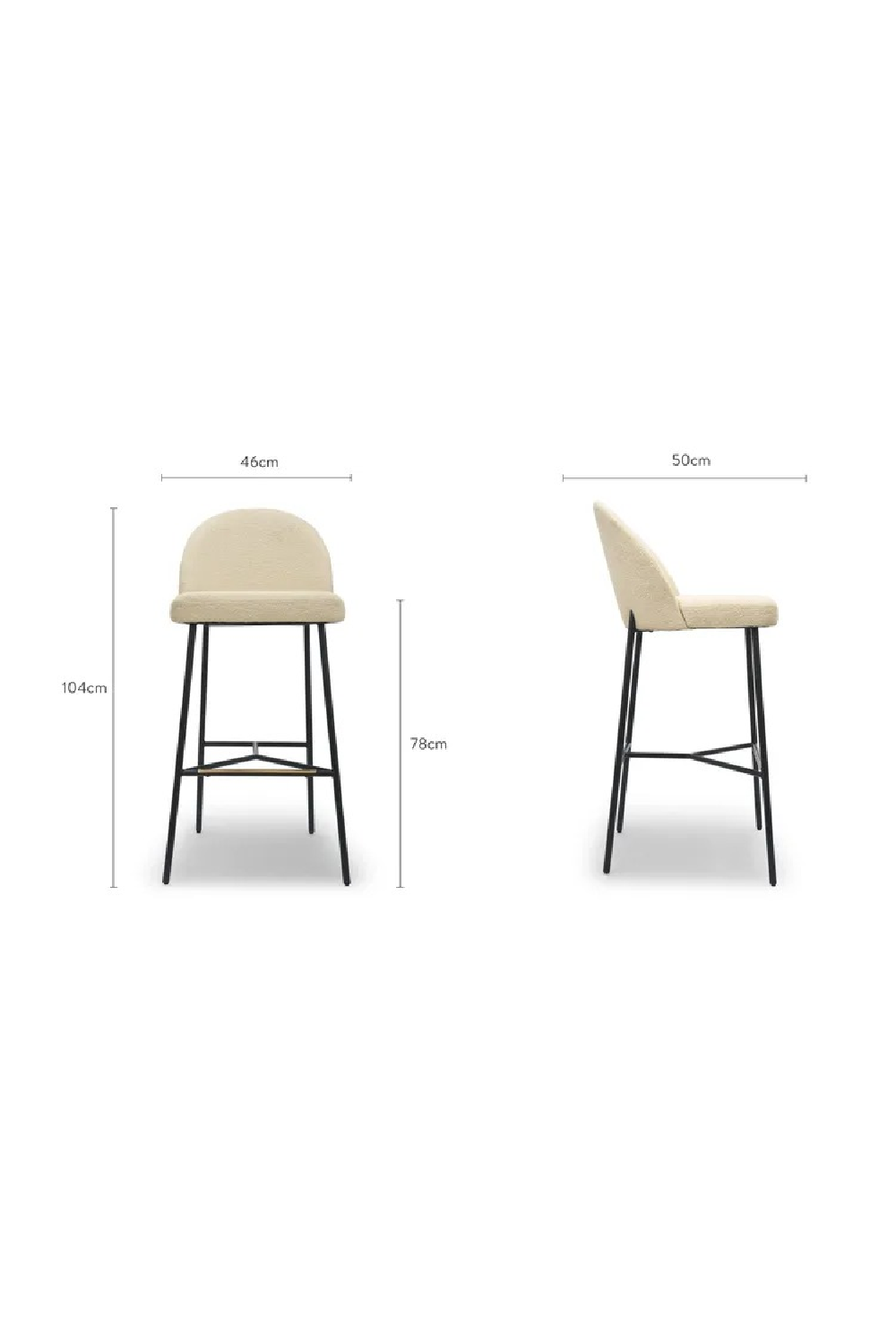 White Arched Bar Stool | NV Gallery Bane | Oroa.com