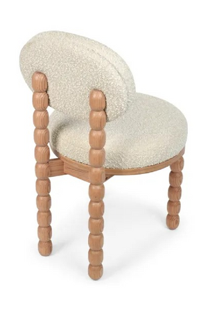 White Bouclé Dining Chair | NV Gallery Bold | Oroa.com