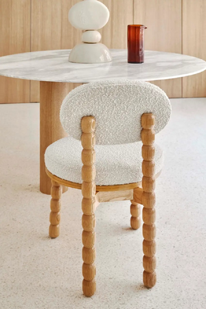 White Bouclé Dining Chair | NV Gallery Bold | Oroa.com