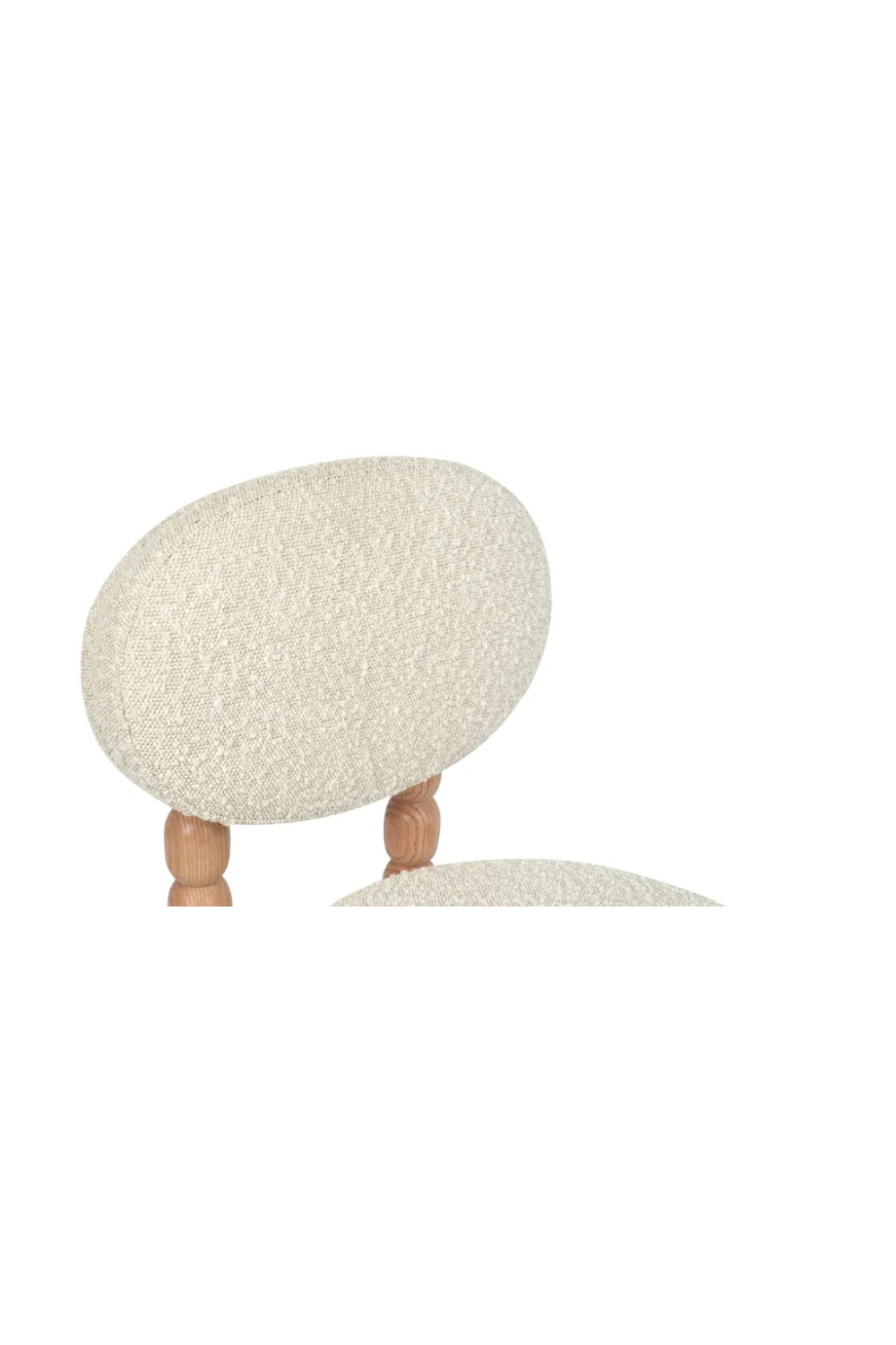 White Bouclé Dining Chair | NV Gallery Bold | Oroa.com