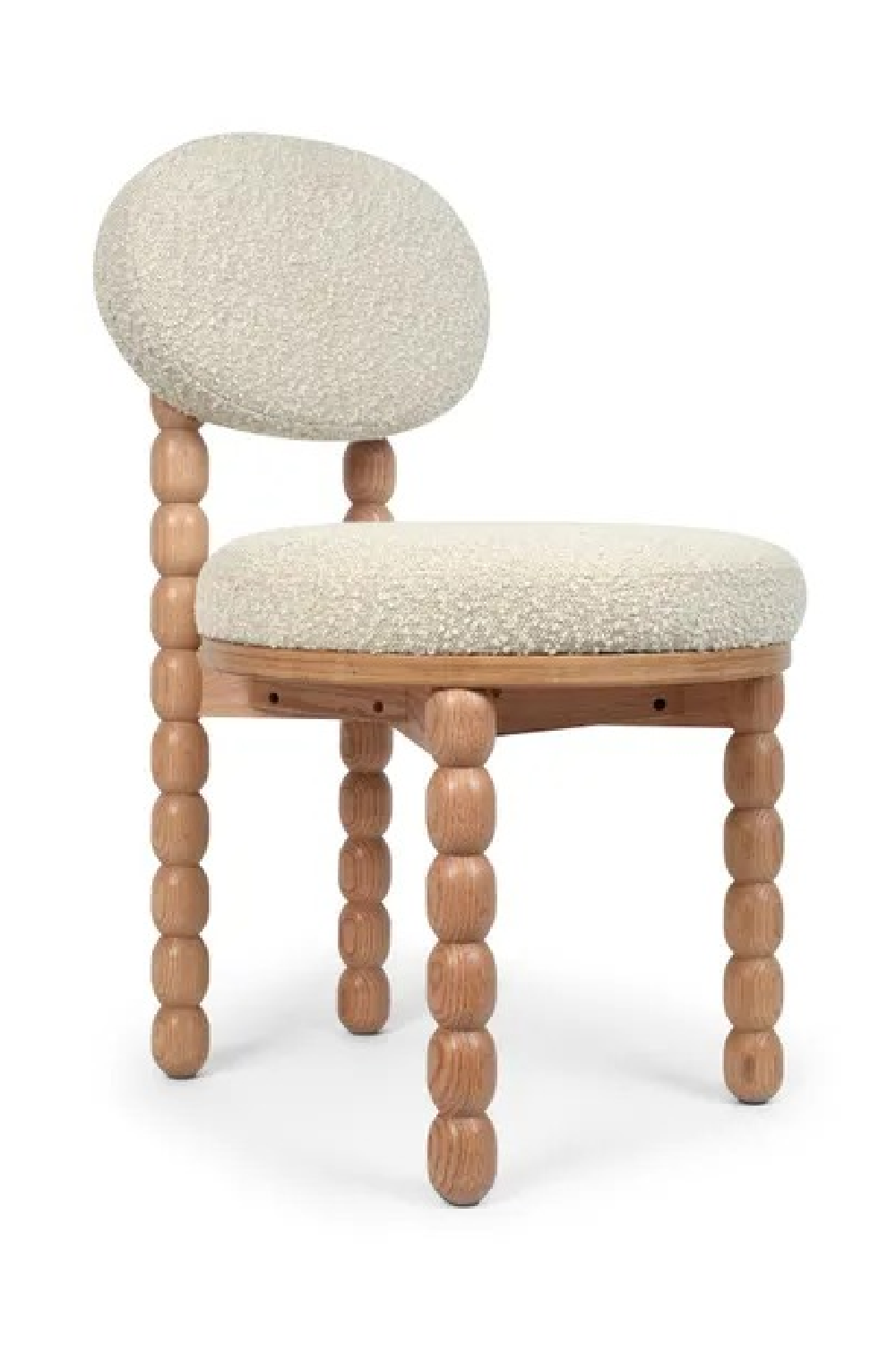 White Bouclé Dining Chair | NV Gallery Bold | Oroa.com