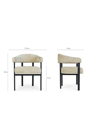 Satin Beige Dining Chair | NV Gallery Iris | Oroa.com