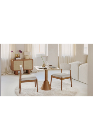 Wood Framed Bouclé Dining Chair | NV Gallery Lilay | Oroa.com