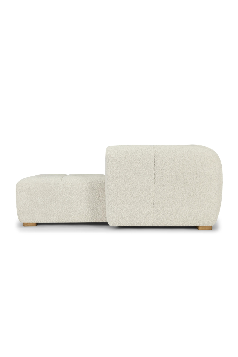White Boucle Chaise Lounge | NV Gallery Belize | Oroa.com