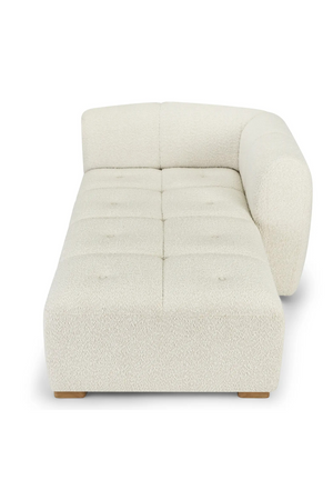 White Boucle Chaise Lounge | NV Gallery Belize | Oroa.com