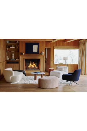 Ecru Bouclé Chaise Lounge | NV Gallery Giulia | Oroa.com