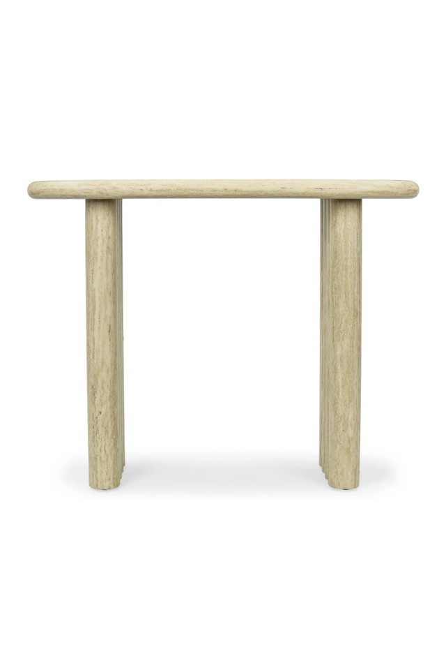 Glossy Travertine Console Table | NV Gallery Aphaia | Oroa.com
