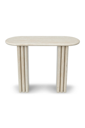 Layered Base Travertine Console Table | NV Gallery Artemis | Oroa.com