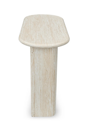Layered Base Travertine Console Table | NV Gallery Artemis | Oroa.com