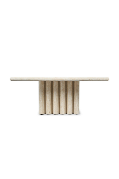 Layered Base Travertine Coffee Table | NV Gallery Artemis | Oroa.com