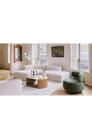 Oval Travertine Coffee Table | NV Gallery Elipse | Oroa.com