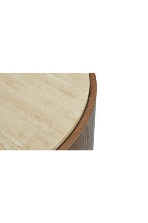Oval Travertine Coffee Table | NV Gallery Elipse | Oroa.com