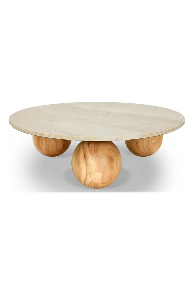 Wooden Sphere Legs Coffee Table | NV Gallery Gina | Oroa.com