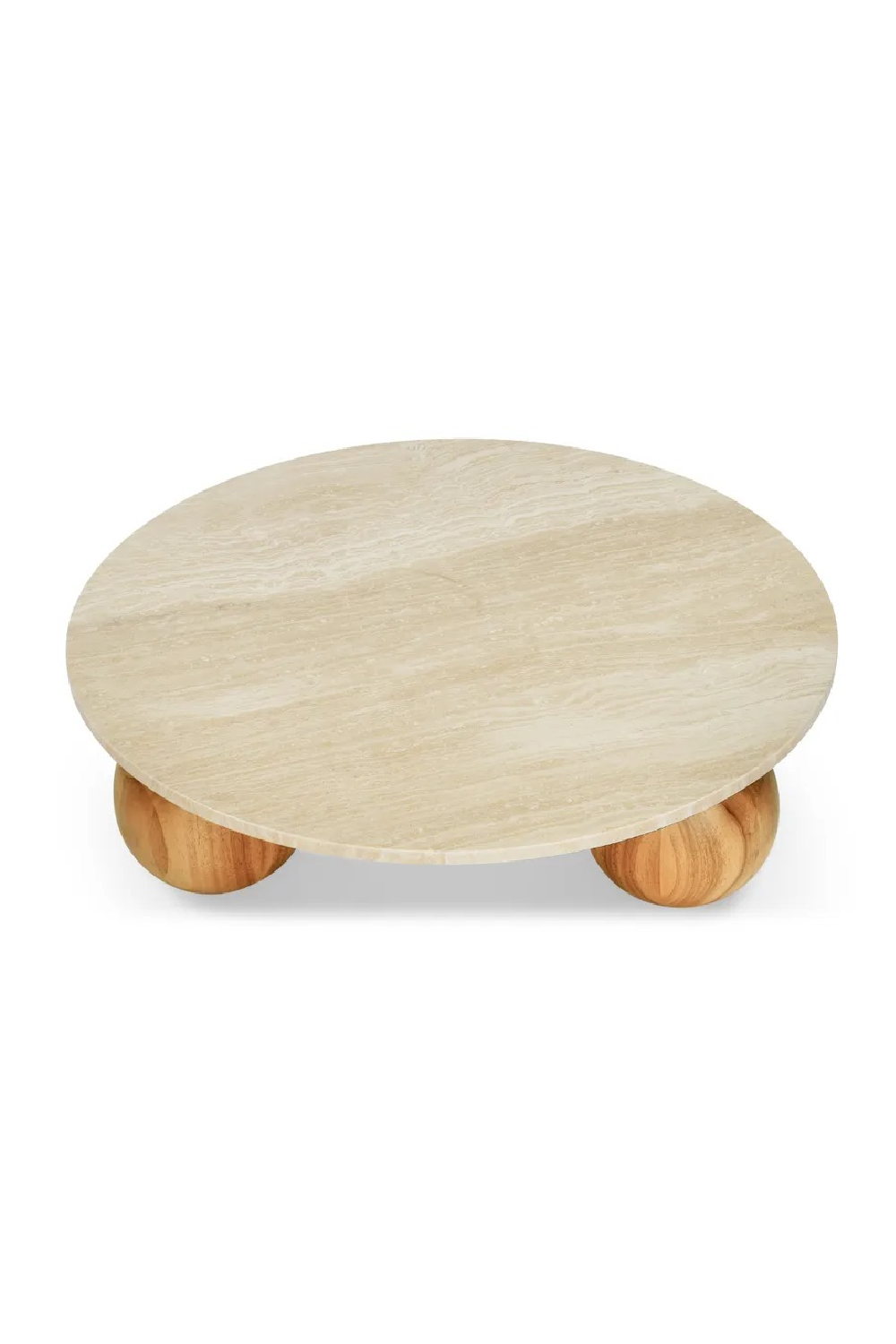 Wooden Sphere Legs Coffee Table | NV Gallery Gina | Oroa.com