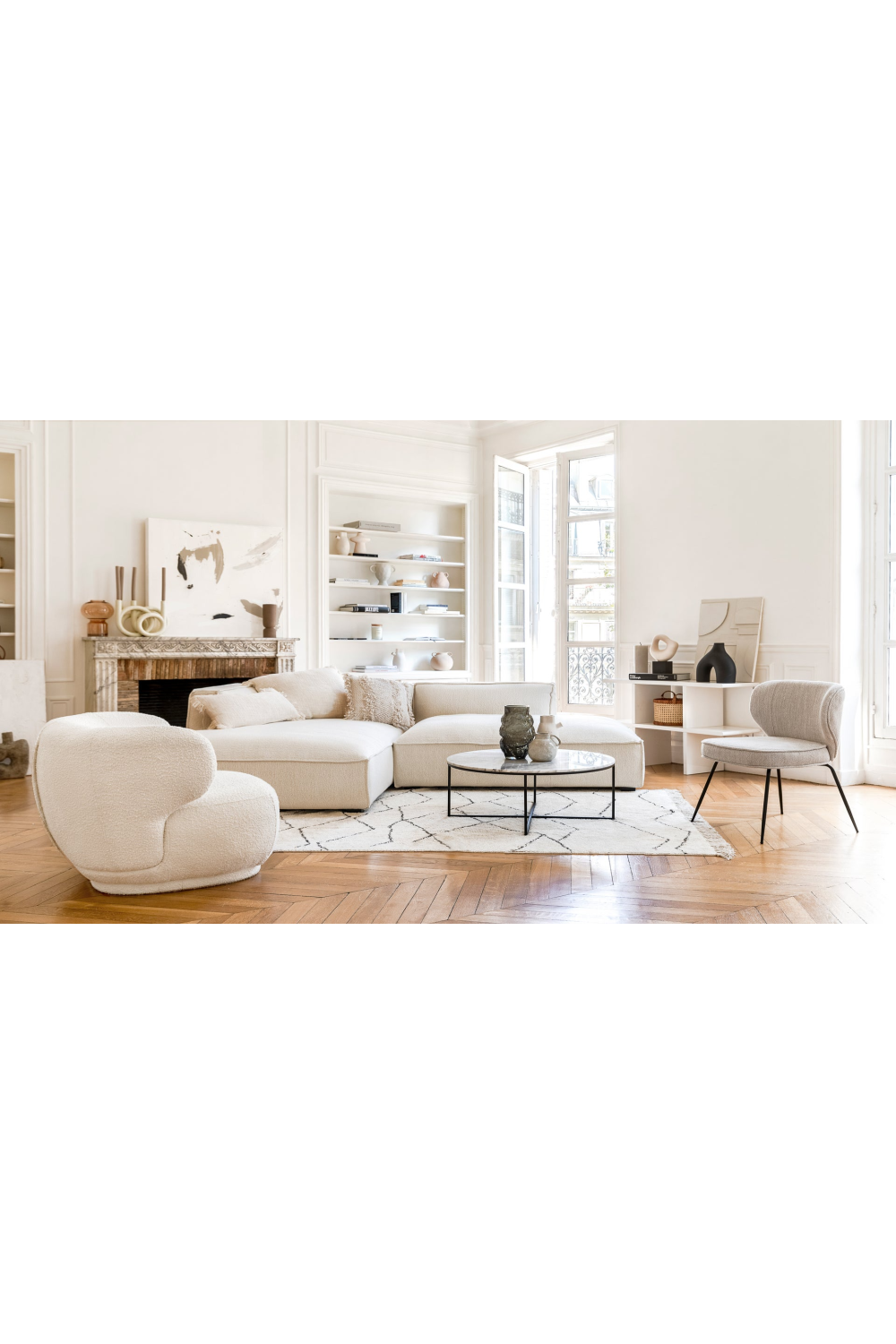 Black Cross Base Coffee Table | NV Gallery Giselle | OROA.com