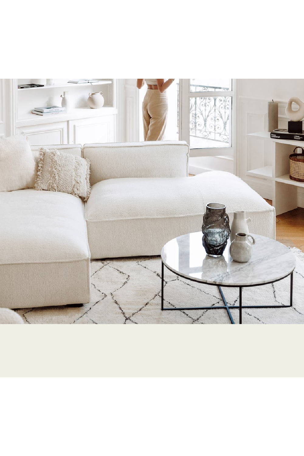 Black Cross Base Coffee Table | NV Gallery Giselle | OROA.com