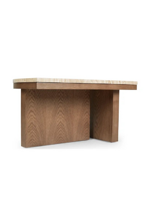 Travertine Asymmetrical Coffee Table | NV Gallery Highland | Oroa.com